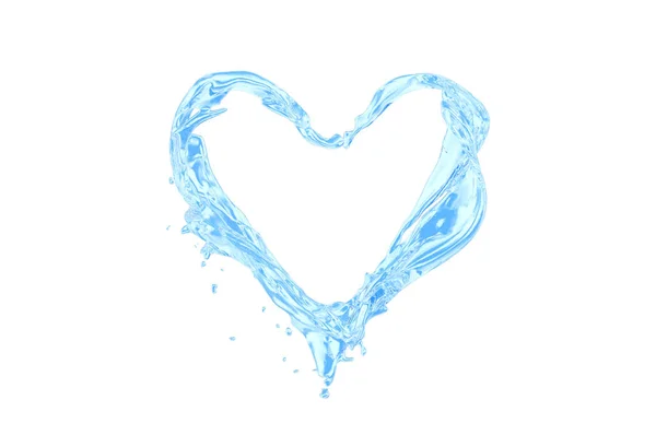 Corazón Salpicaduras Agua Cerca —  Fotos de Stock