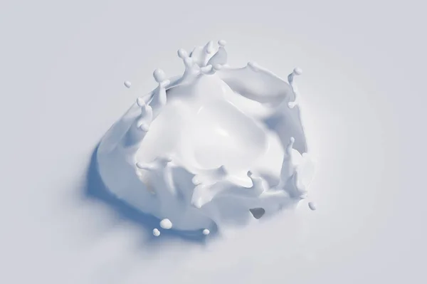 Молочні Бризки Краплі Шматочки — стокове фото
