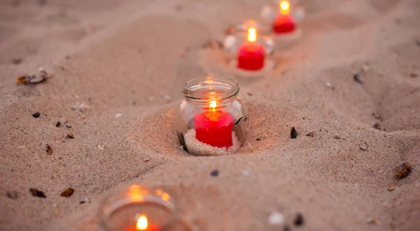 Light Candles Beach — Stock Photo, Image