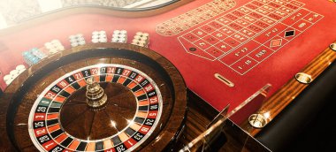 Casino Rulet masa artalanını parlama efektli 