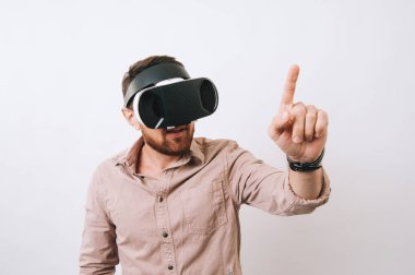 Çocuk jest ve sanal oyun oynamayı fotoğrafı