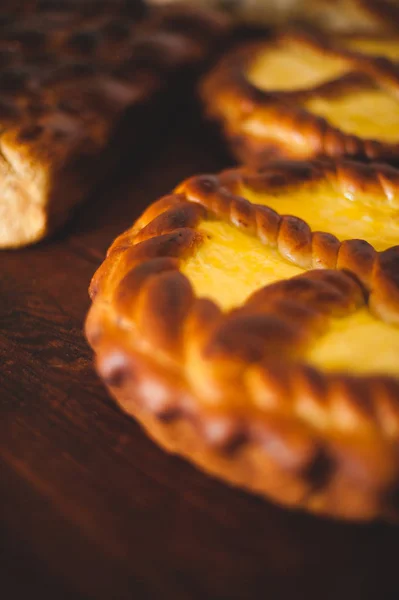 Традиционный Бисквит Сладкий Хлеб Творогом — стоковое фото