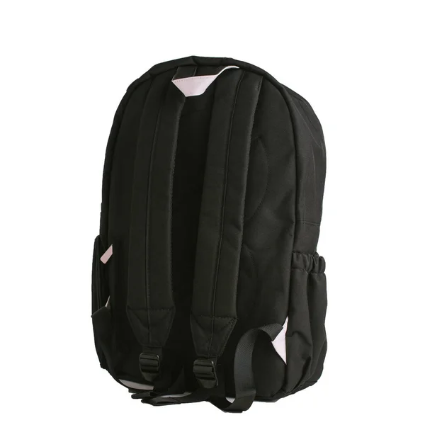 Back View Black School Backpack Isolated White Sport Travel Rucksack — Stock Photo, Image