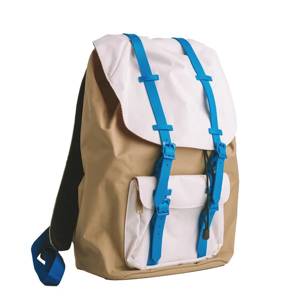 Photo Front View Ligh Brown Backpack — Stock Photo, Image
