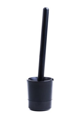 Beyaz izole arka planda stand siyah grafik tablet Pet fotoğraf 