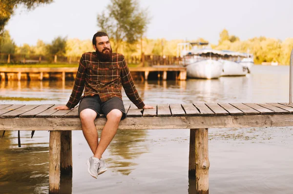 Man relaxing outdoors Stock Photos, Royalty Free Man