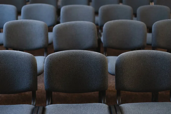 Photo Many Chairs Handsome Audience Some Event — Stock Photo, Image