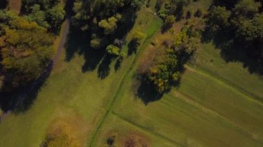 Hava Aracı Görünümü, Parkta Sonbahar Manzarası,