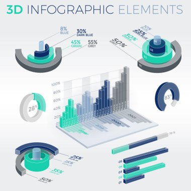 3D Infographic elemanları