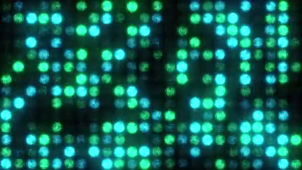 Lampeggiante verde parete di luce blu — Video Stock