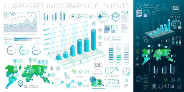 Corporate Infographic elementen — Stockvector