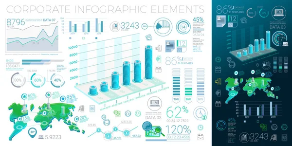 Vállalati Infographic elemek — Stock Vector