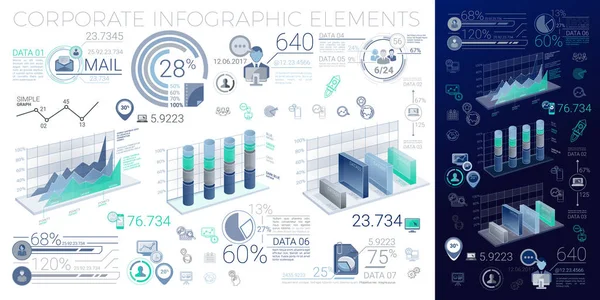 Elementos do Infográfico Corporativo — Vetor de Stock