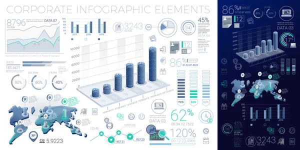 Corporate Infographic Elements — Stock Vector