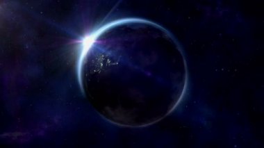 toprak üzerinde gündoğumu