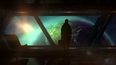 Dünya'ya gemi astronot uçar