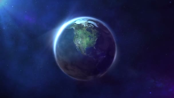 Η γη είναι μισό φωτίζεται από τον ήλιο — Αρχείο Βίντεο