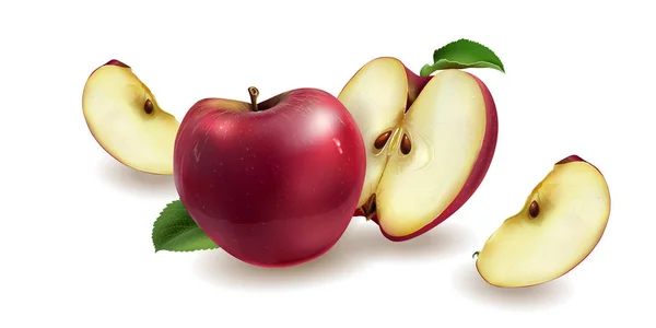 Czerwone jabłka na tle — Zdjęcie stockowe