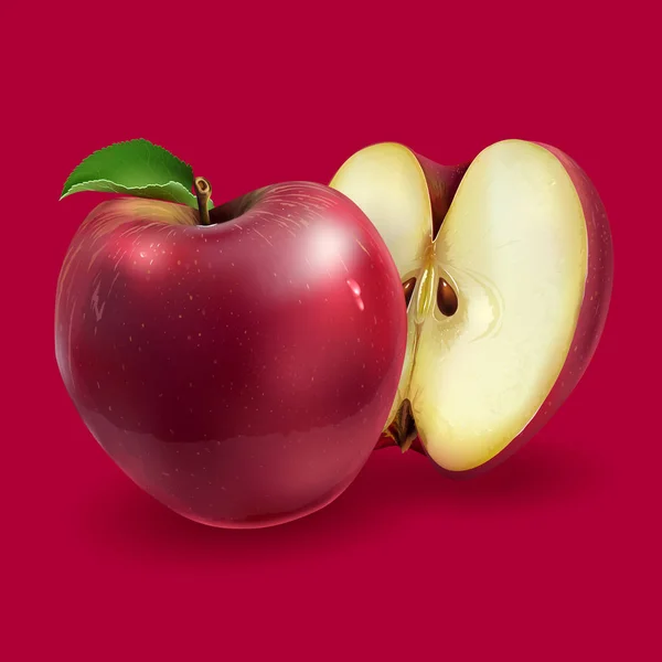 Manzanas rojas sobre fondo —  Fotos de Stock