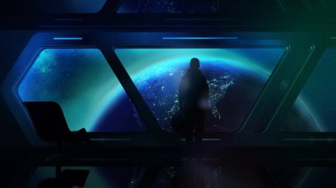 Dünya'ya gemi astronot uçar