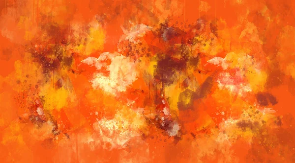 Abstrait fond d'aquarelle orange et rouge — Photo