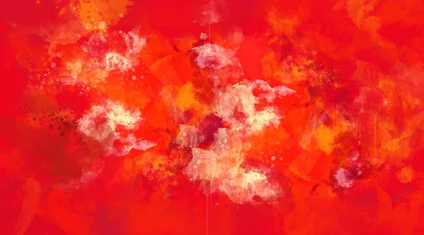 Abstraktní akvarel zázemí červené a oranžové — Stock fotografie zdarma
