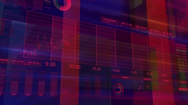 Animated stock data background — Stock Video