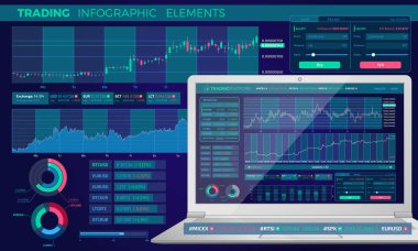Infographic öğeleri ticaret