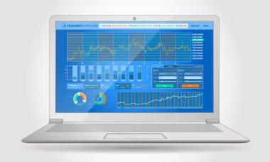 Ticaret platformu arabirimi Infographic elemanları ile