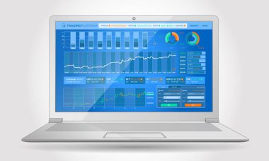 Ticaret platformu arabirimi Infographic elemanları ile