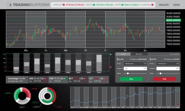 Infographic öğeleri ticaret
