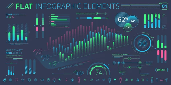 Kolekce firemních Infografických elementů — Stockový vektor