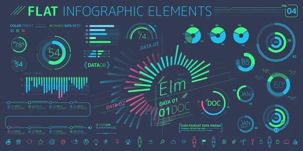 Colección Elementos Infográficos Corporativos — Vector de stock