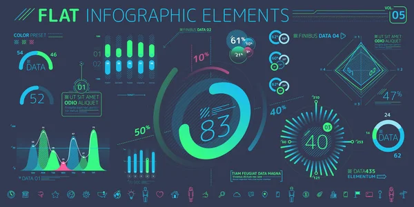 Colecția Elemente Infografice Corporate — Vector de stoc
