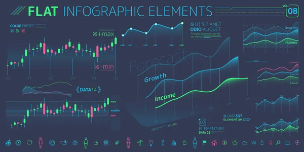 Kolekce firemních Infografických elementů — Stockový vektor