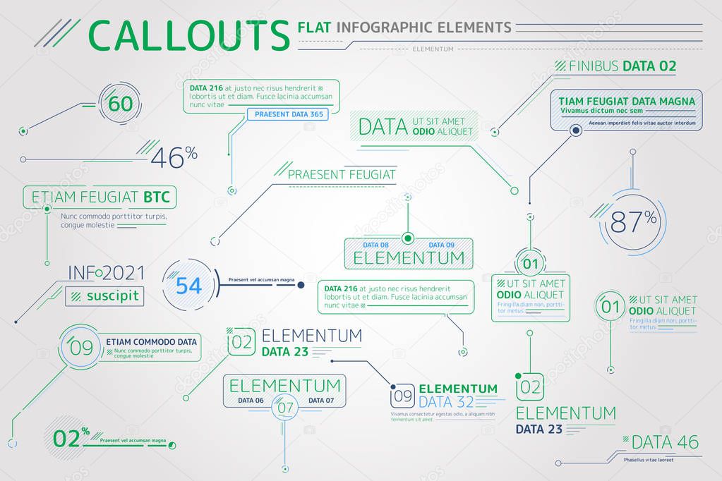 Callouts Flat Infographic Elements