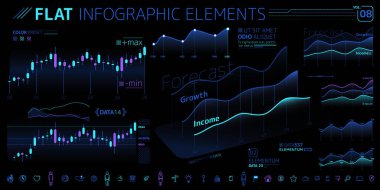 Kurumsal Infografik vektör elemanları koleksiyonu
