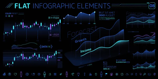 Корпоративна колекція інфографічних векторних елементів — стоковий вектор