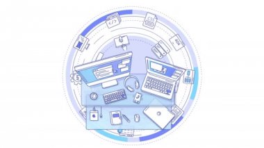 Tanıtım videosu için Web geliştirme animasyonu