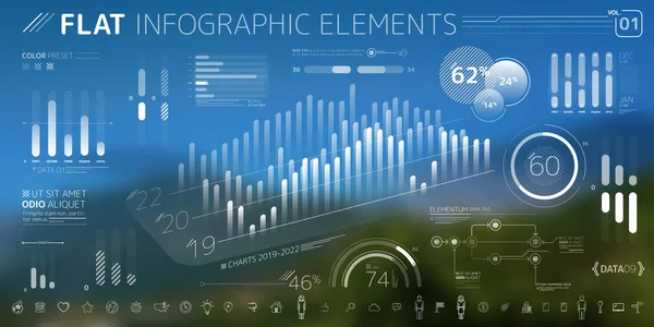 Corporate Infographic Vector Elements Collection — Vector de stoc