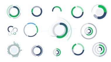 Circle infographics - grafikler, grafikler ve diyagramlar