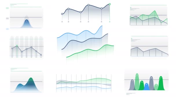 Geanimeerde infographic-elementen zonder gegevens — Stockvideo