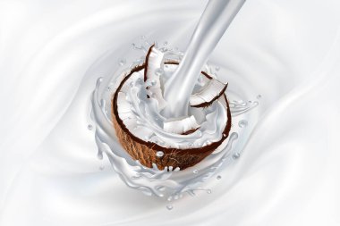 Milk stream ve hindistan cevizi yoğurt ya da milkshake.
