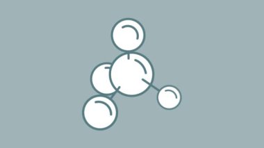 Alfa Kanalında molekül çizgisi simgesi