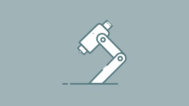Ikona linii mikroskopu na kanale Alfa — Wideo stockowe