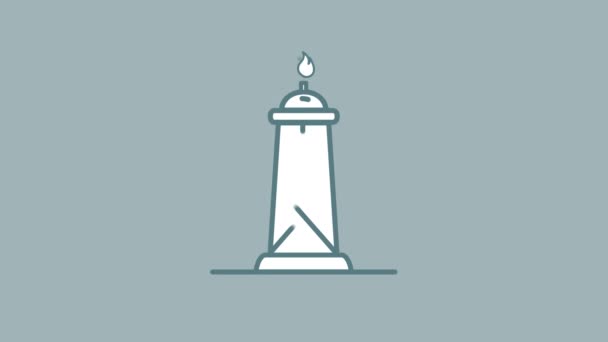 阿尔法海峡上的燃油塔图标 — 图库视频影像