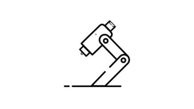 Alfa Kanalında mikroskop çizgisi simgesi