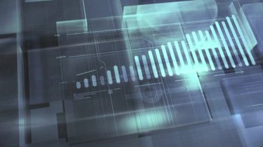 3d uzayda bir dizi canlandırılmış bilgi grafiği.