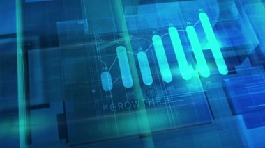 3d uzayda parlak doymuş soyut bilgi grafikleri.