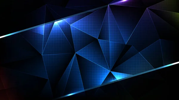 Fondo Futurista Abstracto Patrón Triángulo Azul Fondo Geométrico — Vector de stock